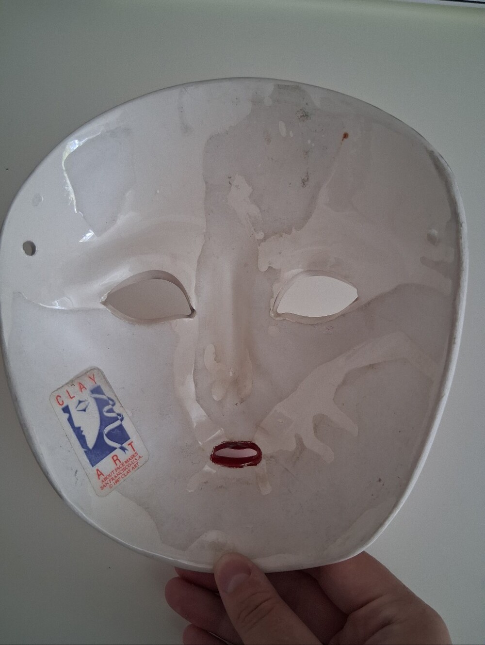 VTG 1988 Clay Art of San Francisco Ceramic Wall Mask Musical Music Notes Piano - Picture 4 of 6